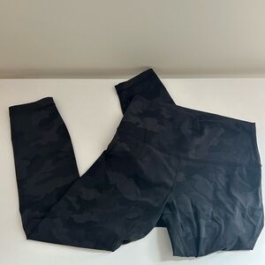 Lululemon Black Camouflage Leggings